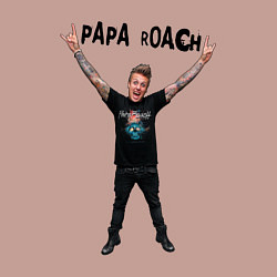 Свитшот хлопковый мужской Papa Roach - Jacoby, цвет: пыльно-розовый — фото 2