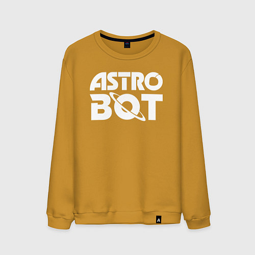 Мужской свитшот Astro bot logo / Горчичный – фото 1