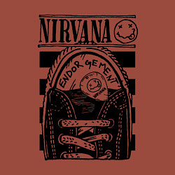 Свитшот хлопковый мужской Nirvana grunge rock, цвет: кирпичный — фото 2