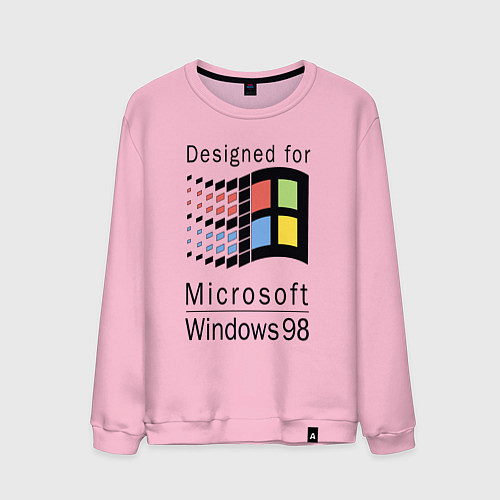Мужской свитшот Разработанный для windows 98 / Светло-розовый – фото 1