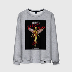 Свитшот хлопковый мужской Обложка Нирвана с автографами, цвет: меланж