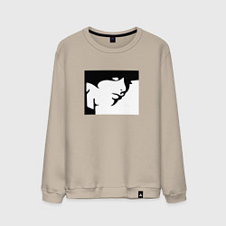 Мужской свитшот Застенчивая незнакомка