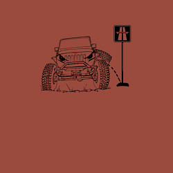 Свитшот хлопковый мужской Джипу все равно где ехать, цвет: кирпичный — фото 2