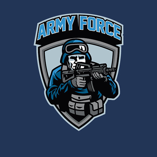 Мужской свитшот Army force / Тёмно-синий – фото 3