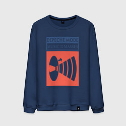 Свитшот хлопковый мужской Depeche Mode - Music for the masses merch, цвет: тёмно-синий