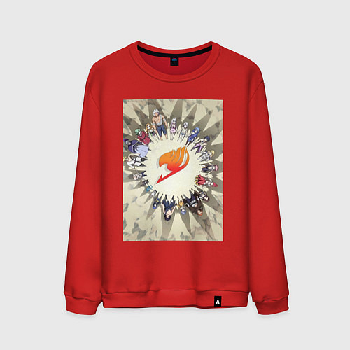 Мужской свитшот Хвост Феи Люси Хартфилия / Красный – фото 1