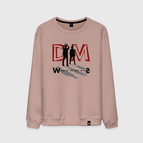 Мужской свитшот Depeche Mode - World in my eyes fletch / Пыльно-розовый – фото 1