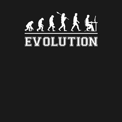 Мужской свитшот Эволюция айтишника / Черный – фото 3