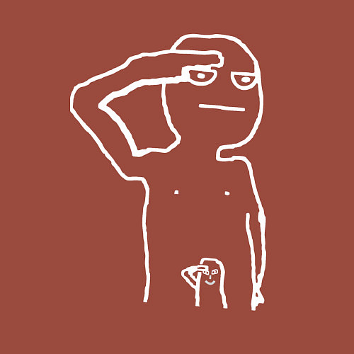 Мужской свитшот Мем - всегда готов / Кирпичный – фото 3