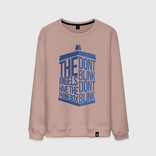 Мужской свитшот Angels phonebox / Пыльно-розовый – фото 1
