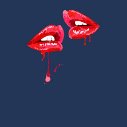 Свитшот хлопковый мужской Sexy lips, цвет: тёмно-синий — фото 2