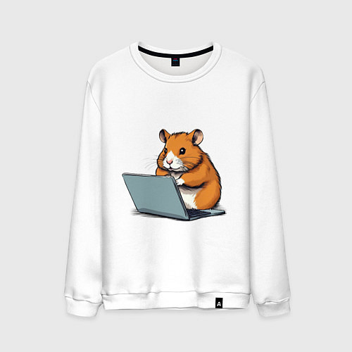 Мужской свитшот Hamster Traider / Белый – фото 1