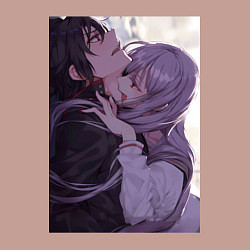 Свитшот хлопковый мужской Последний Серафим Шиноа Хираги вампир, цвет: пыльно-розовый — фото 2