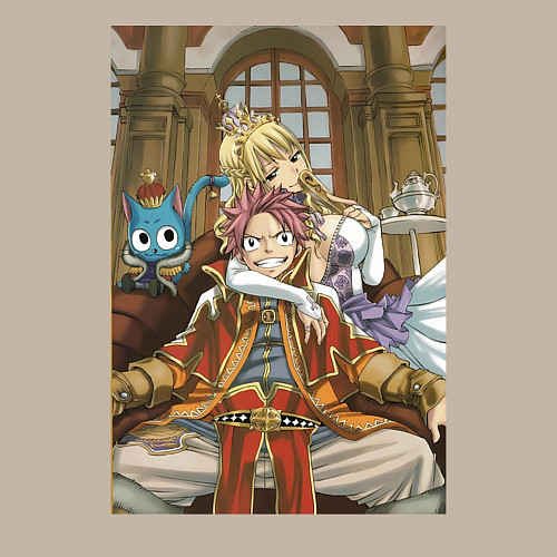 Мужской свитшот Хвост Феи Нацу Драгнил король арт / Миндальный – фото 3