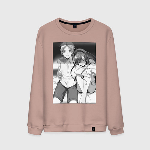 Мужской свитшот Реинкарнация безработного Эрис Бореас Грейрат Руде / Пыльно-розовый – фото 1