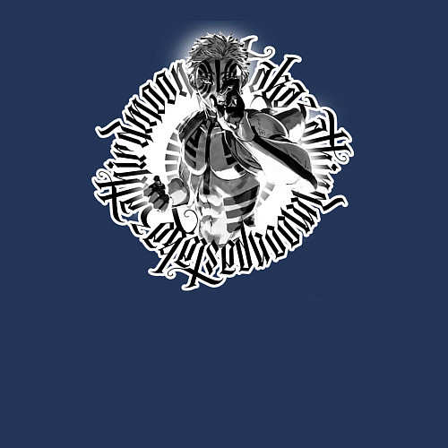 Мужской свитшот Клинок рассекающий демонов - Аказа / Тёмно-синий – фото 3