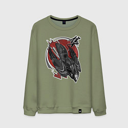 Свитшот хлопковый мужской Suzuki hayabusa, цвет: авокадо