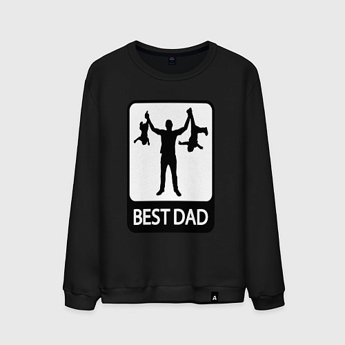 Мужской свитшот Best dad / Черный – фото 1