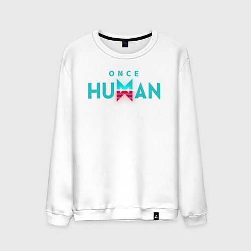 Мужской свитшот Once human logo / Белый – фото 1