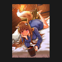 Свитшот хлопковый мужской Волчица и пряности Холо с кружкой, цвет: черный — фото 2