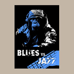 Свитшот хлопковый мужской Блюз против джаза, цвет: миндальный — фото 2