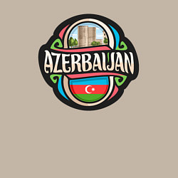 Свитшот хлопковый мужской Мой Азербайджан, цвет: миндальный — фото 2