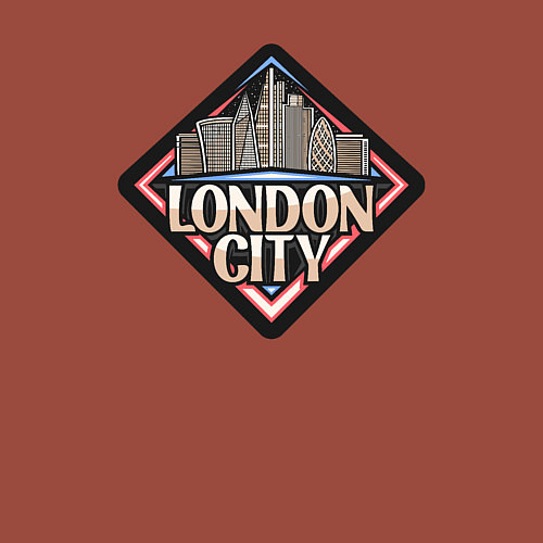 Мужской свитшот Город - Лондон / Кирпичный – фото 3