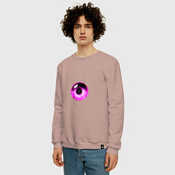 Свитшот хлопковый мужской Фиолетовый глаз, цвет: пыльно-розовый — фото 2