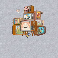 Свитшот хлопковый мужской Аня: Семья шпиона, цвет: меланж — фото 2