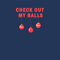 Свитшот хлопковый мужской Новогодние шарики, цвет: тёмно-синий — фото 2