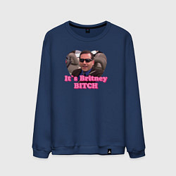 Свитшот хлопковый мужской Michael Scott its Breatney B*tch - the office, цвет: тёмно-синий