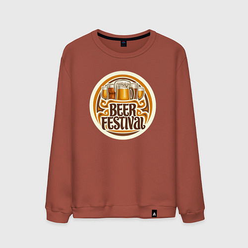 Мужской свитшот Фестиваль пива / Кирпичный – фото 1