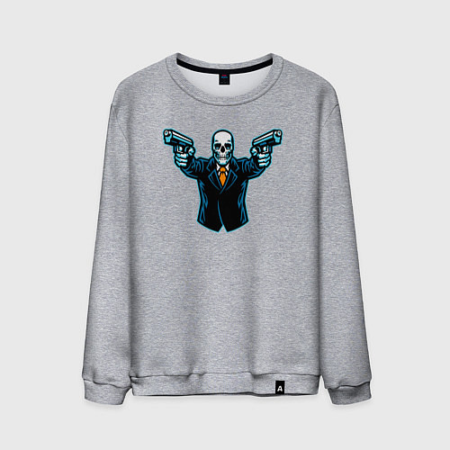 Мужской свитшот Skeletor killer / Меланж – фото 1