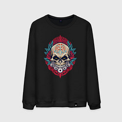 Мужской свитшот Roses skull