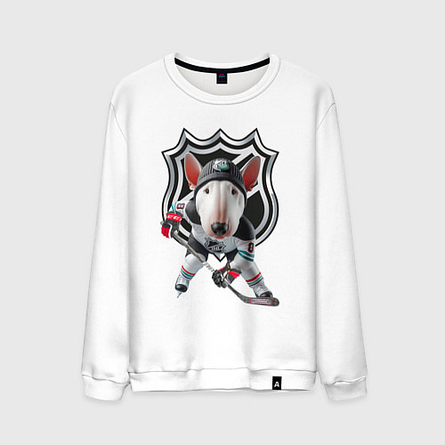 Мужской свитшот Bully is an NHL forward - ai art / Белый – фото 1