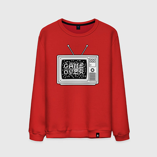 Мужской свитшот Game over television / Красный – фото 1