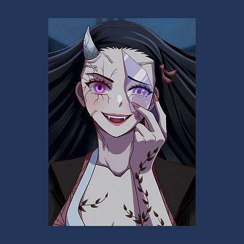 Мужской свитшот Клинок, рассекающий демонов Нэдзуко Камадо / Тёмно-синий – фото 3