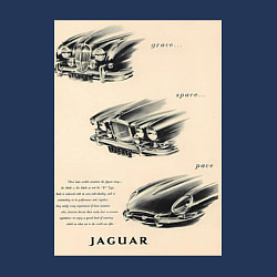 Свитшот хлопковый мужской Автомобиль Jaguar, цвет: тёмно-синий — фото 2