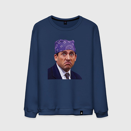 Мужской свитшот Prison mike Michael Scott офис / Тёмно-синий – фото 1