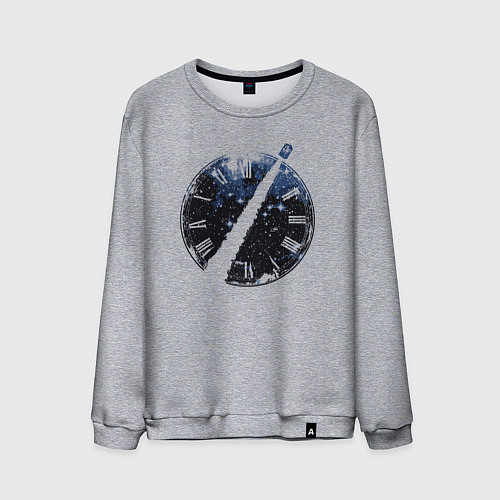 Мужской свитшот Тардис и время / Меланж – фото 1