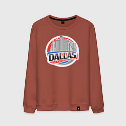 Свитшот хлопковый мужской Dallas - USA, цвет: кирпичный