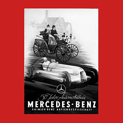 Свитшот хлопковый мужской Mercedes benz раритетный, цвет: красный — фото 2