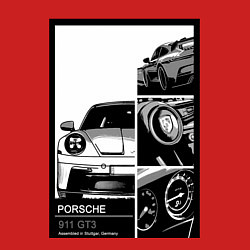 Свитшот хлопковый мужской Porsche 911 автомобиль, цвет: красный — фото 2