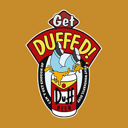 Свитшот хлопковый мужской Duff beer with Homer, цвет: горчичный — фото 2