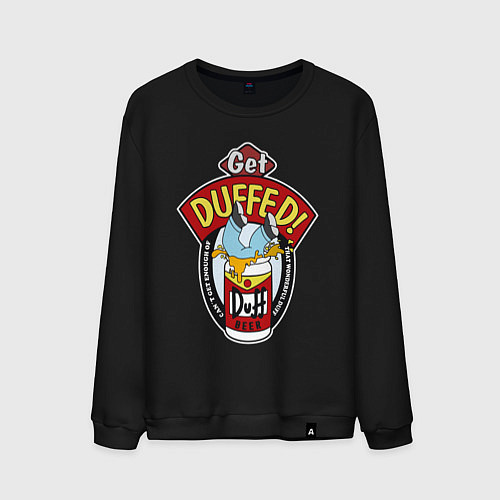 Мужской свитшот Duff beer with Homer / Черный – фото 1