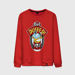 Свитшот хлопковый мужской Duff beer with Homer, цвет: красный