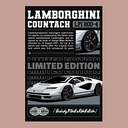 Свитшот хлопковый мужской Lamborghini countach, цвет: пыльно-розовый — фото 2