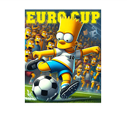 Свитшот хлопковый мужской Euro cup - Bart Simpson, цвет: белый — фото 2