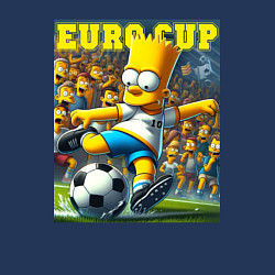 Свитшот хлопковый мужской Euro cup - Bart Simpson, цвет: тёмно-синий — фото 2