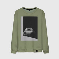 Свитшот хлопковый мужской Porsche 911 легендарный автомобиль, цвет: авокадо